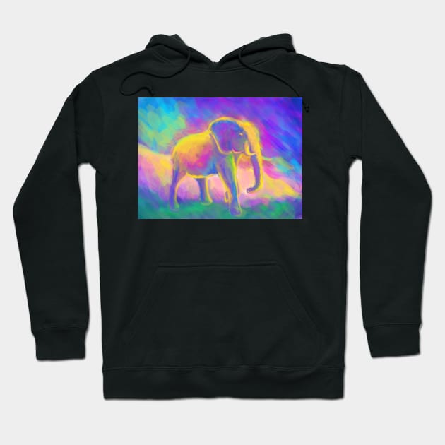 Elephant Painting Hoodie by JulietLake